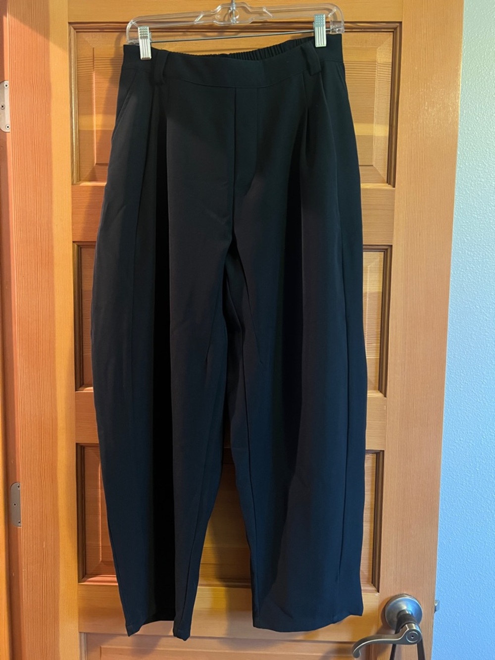 Halara Flex Mid Rise Pocket Barrel Leg Work Pant